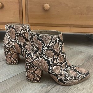 Steve Madden snakeskin booties